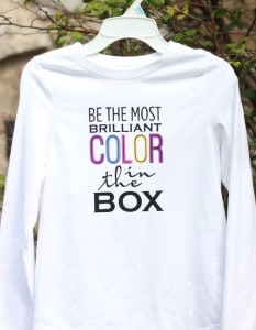 Most Brilliant Color UV Ink Shirt by Kelly Wayment for Silhouette