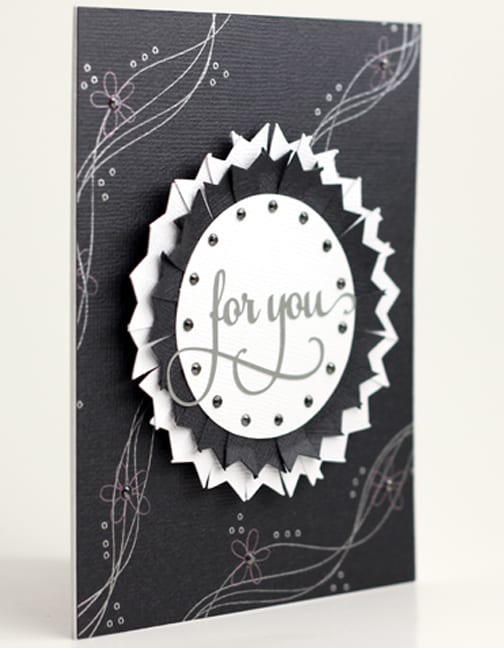 Black Card with Free Ribbon Design by Kelly Wayment