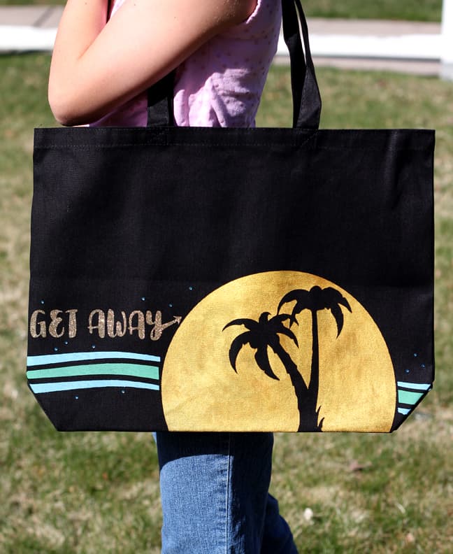 Get Away Tote with Fabric Ink by Kelly Wayment for Silhouette
