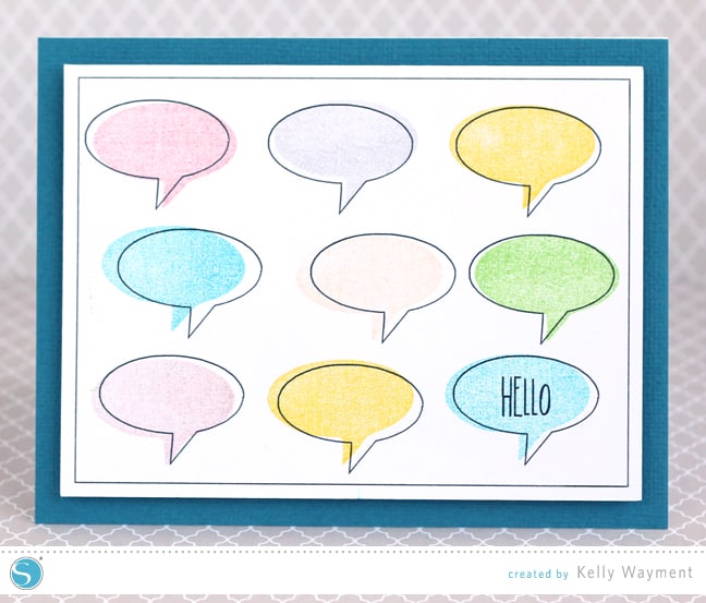 Hello Stamped-Sketched Card