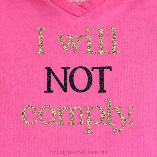 I Will Not Comply T-Shirt by Kelly Wayment_square