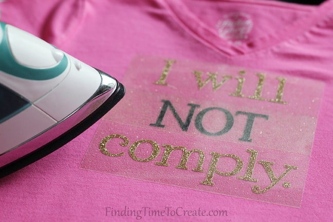 I Will Not Comply T-Shirt_multi color heat transfer iron on