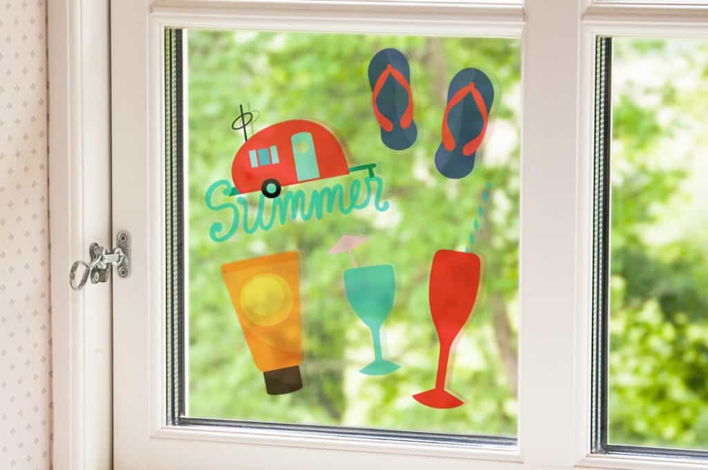 Printable clear window cling
