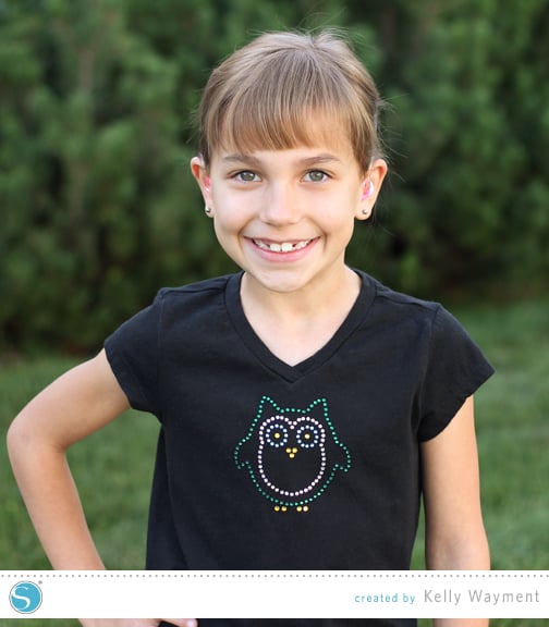Rhinestone Owl Shirt by Kelly Wayment