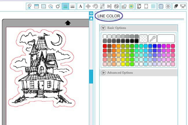Sketch & cut with Silhouette Dual Tool Holder - Line Color Method 2