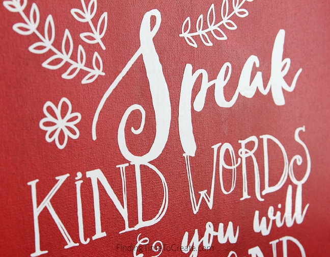 Speak Kind Words vinyl detail - Finding Time To Create