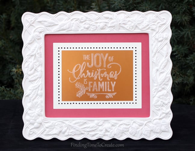 The Joy of Christmas Etched Art - Finding Time To Create
