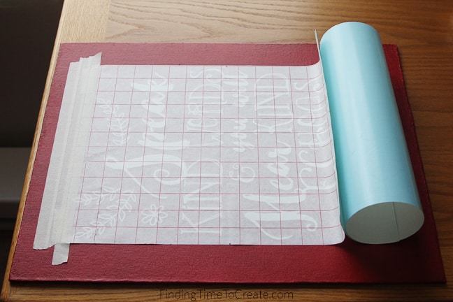 Transfer tape - remove backing -Finding Time To Create