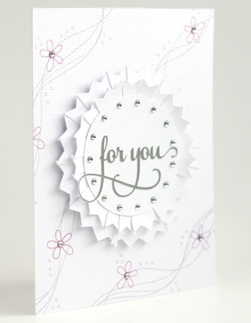 White Card with Free Ribbon Design by Kelly Wayment