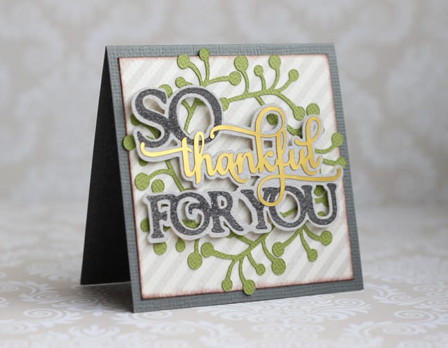 Thankful mini card set - Silhouette stamping material tutorial
