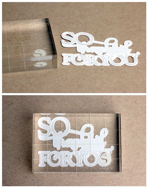 Thankful mini card set - Silhouette stamping material tutorial
