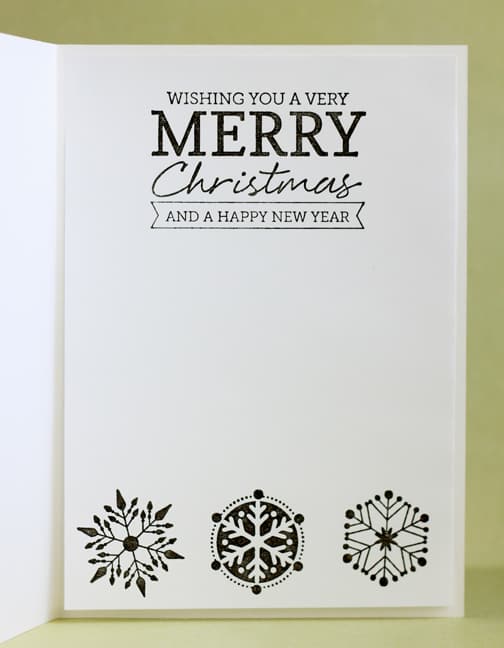 Glitter tree ornament Christmas card