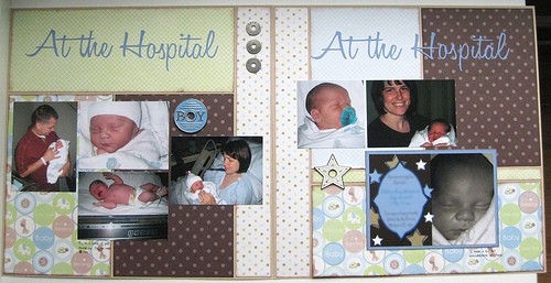 Baby Boy Scrapbook Pages