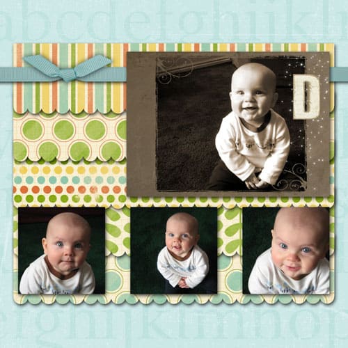 Free Scrapbook Page Template - Finding Time To Create