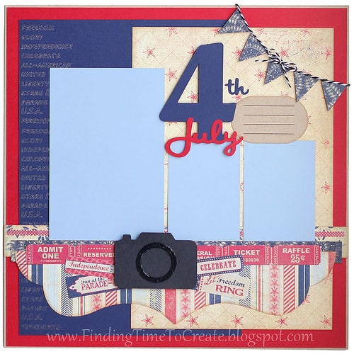 July 4th Scrapbook Page
