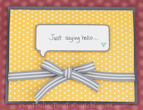 Just Saying Hello…