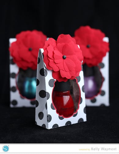 Fabric Flowers on Party Favors