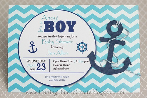 Baby Boy Nautical Shower Invitations