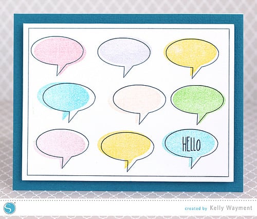Hello Stamped-Sketched Card