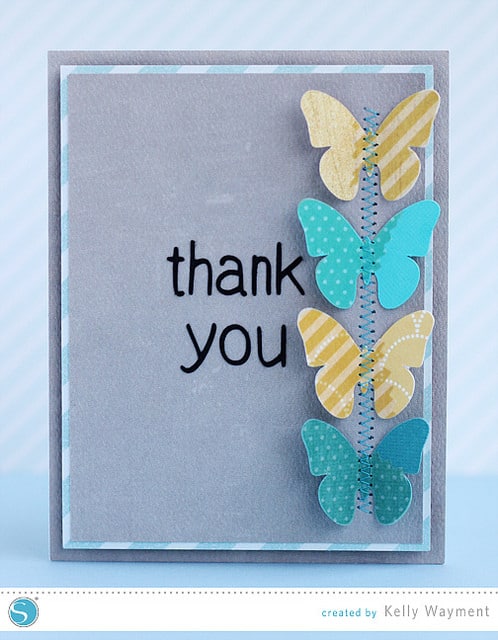 Thank You Card with Two-Toned Shapes