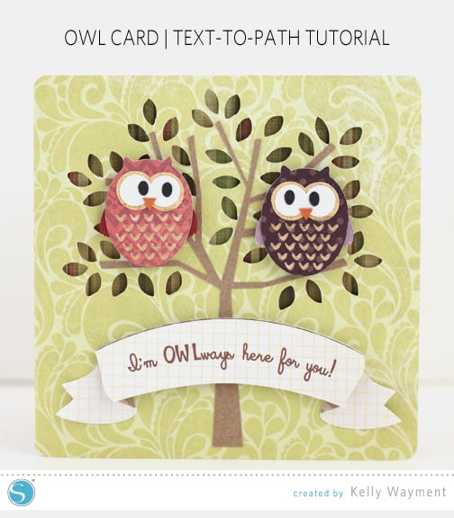 Owl Card | Text-to-Path Tutorial