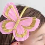 Crepe paper, butterfly headband
