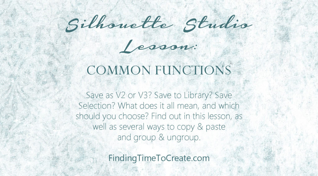 Common functions lesson finding time to create
