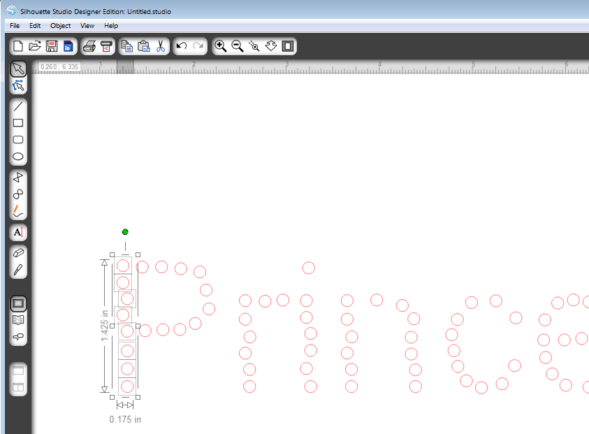Rhinestone Tool (Studio DE) for Single-Line Text