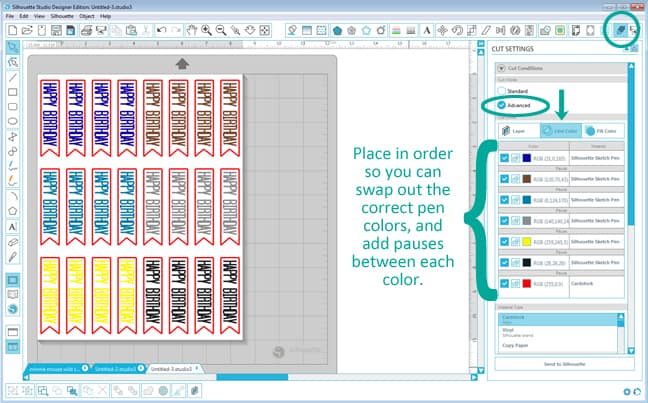Sketch Pens: Using Multiple Colors