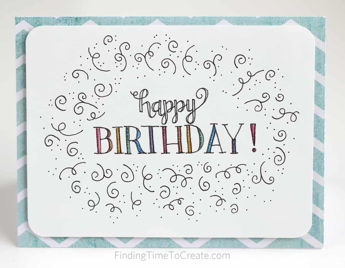 Happy Birthday Hand-Lettered Card