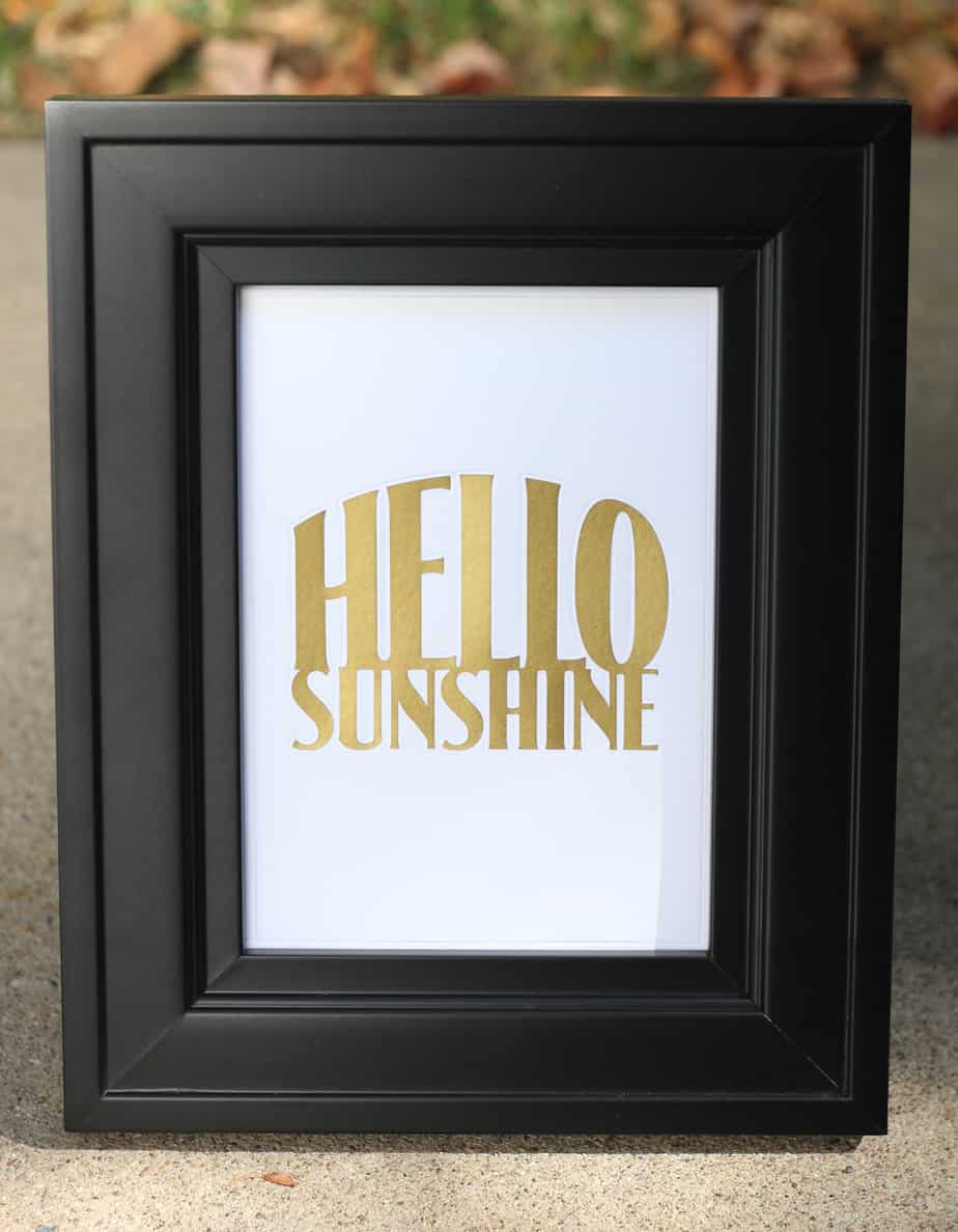 Hello Sunshine Curio Debossed Art