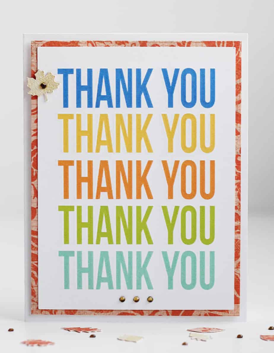 Print & Emboss Thank You Card