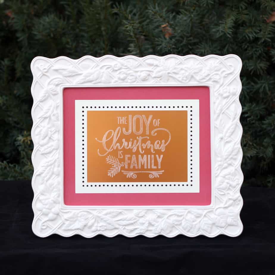 Joy of Christmas Etched Art
