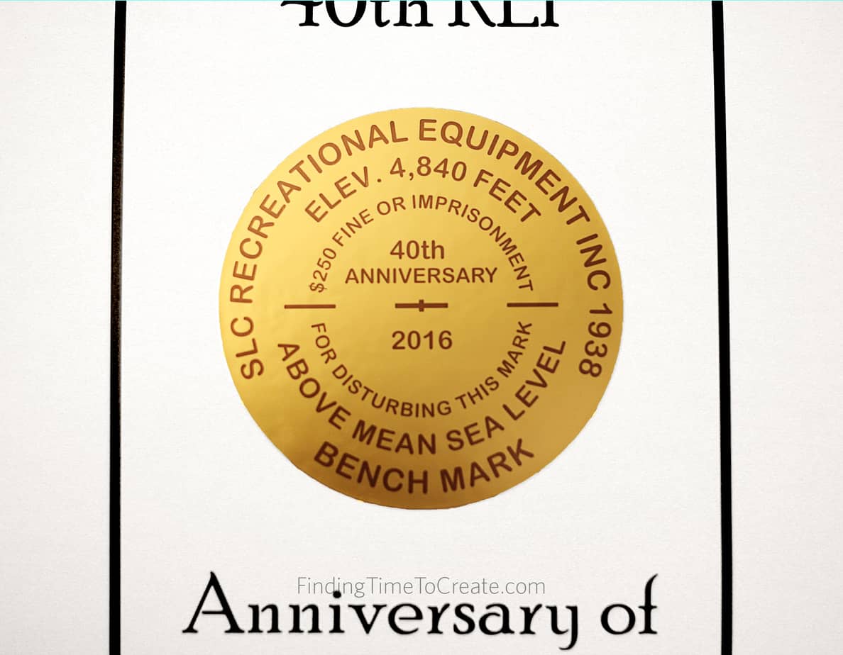Benchmark Anniversary With Gold Foil