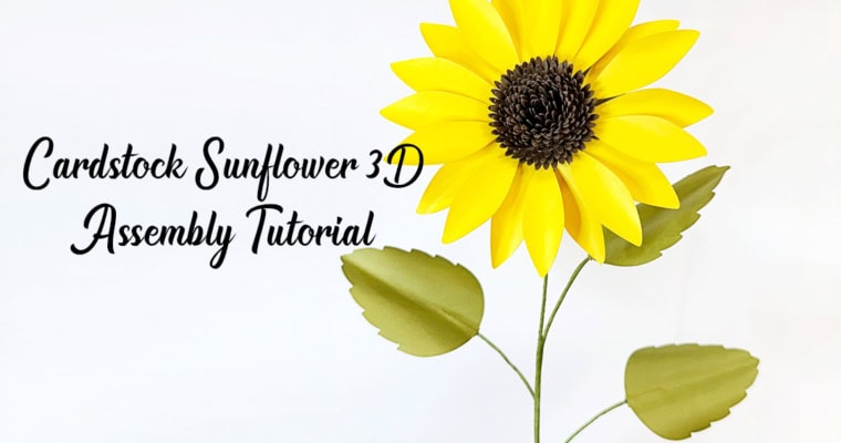 Cardstock Sunflower 3D
