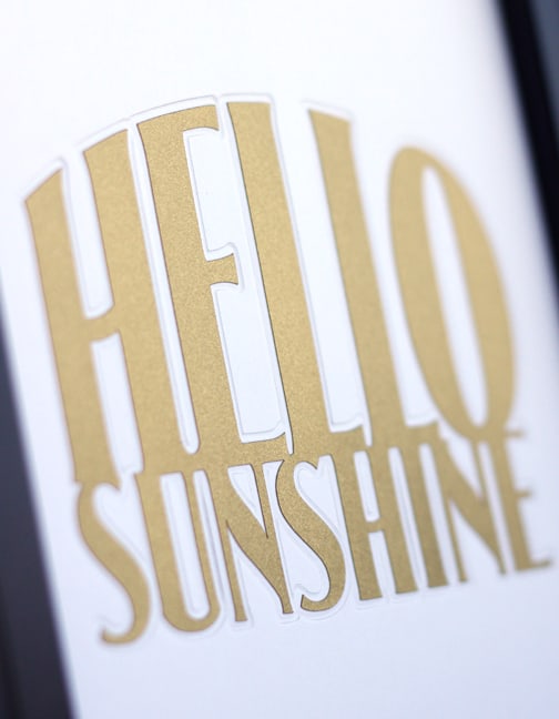 Hello Sunshine Curio Debossed Art - Finding Time To Create