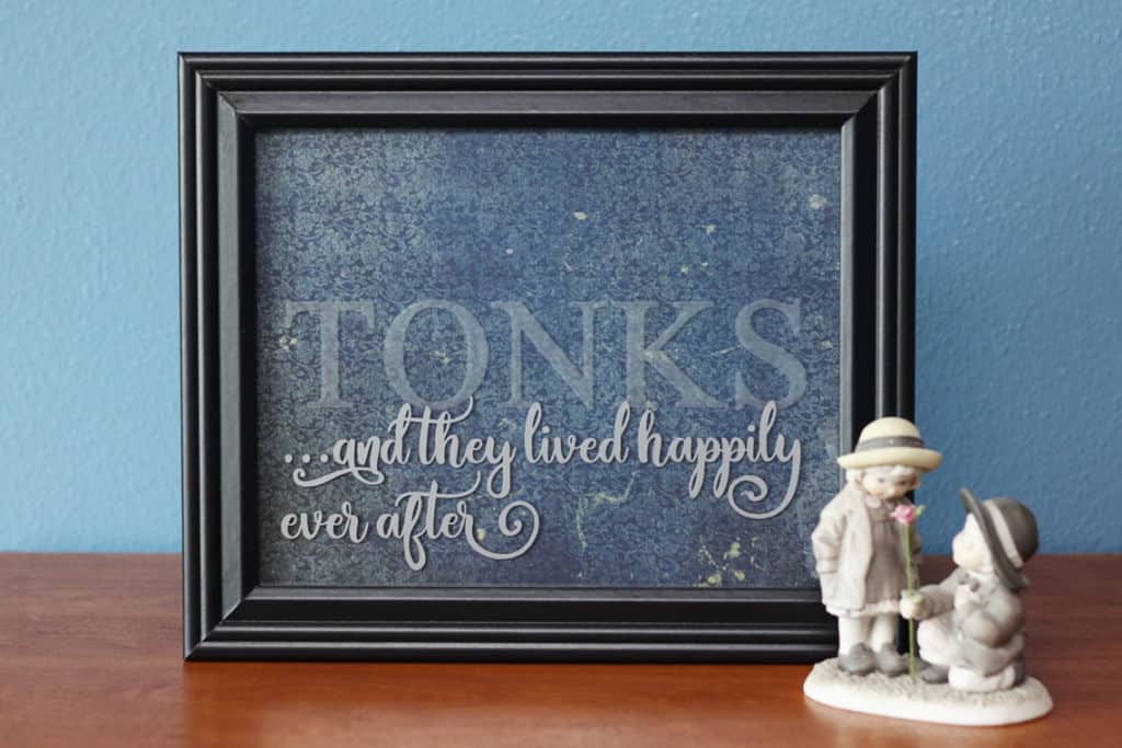 Etched Glass Wedding Frame Tutorial by Kelly Wayment