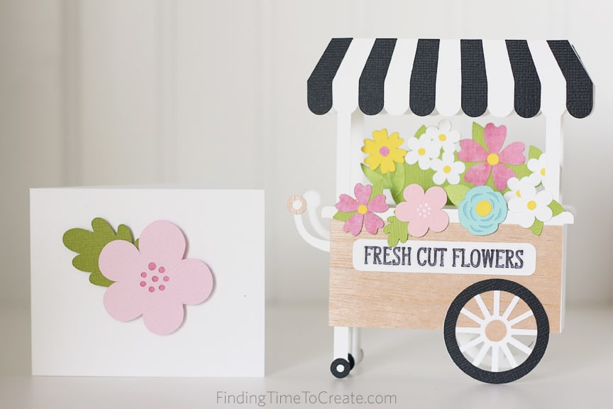 Flower cart box card