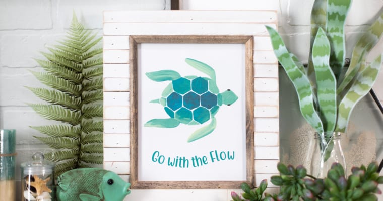 Go With the Flow Printable Framed Art