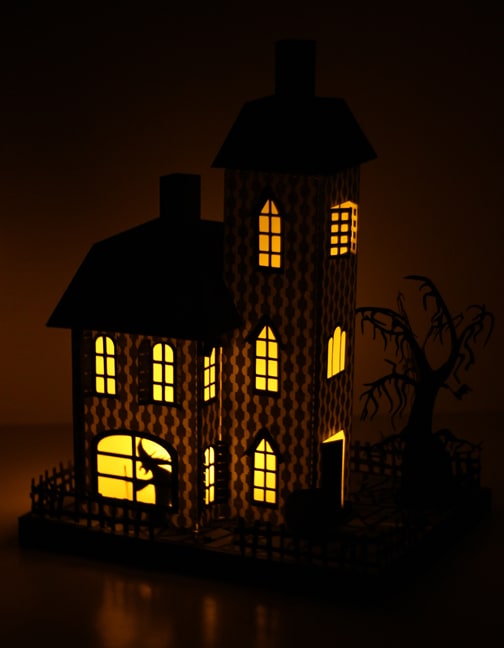 Paper Haunted House with the Silhouette CAMEO - Finding Time To Create