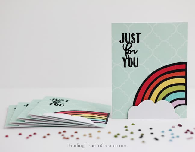 Just For You Rainbow Cards - Finding Time To Create