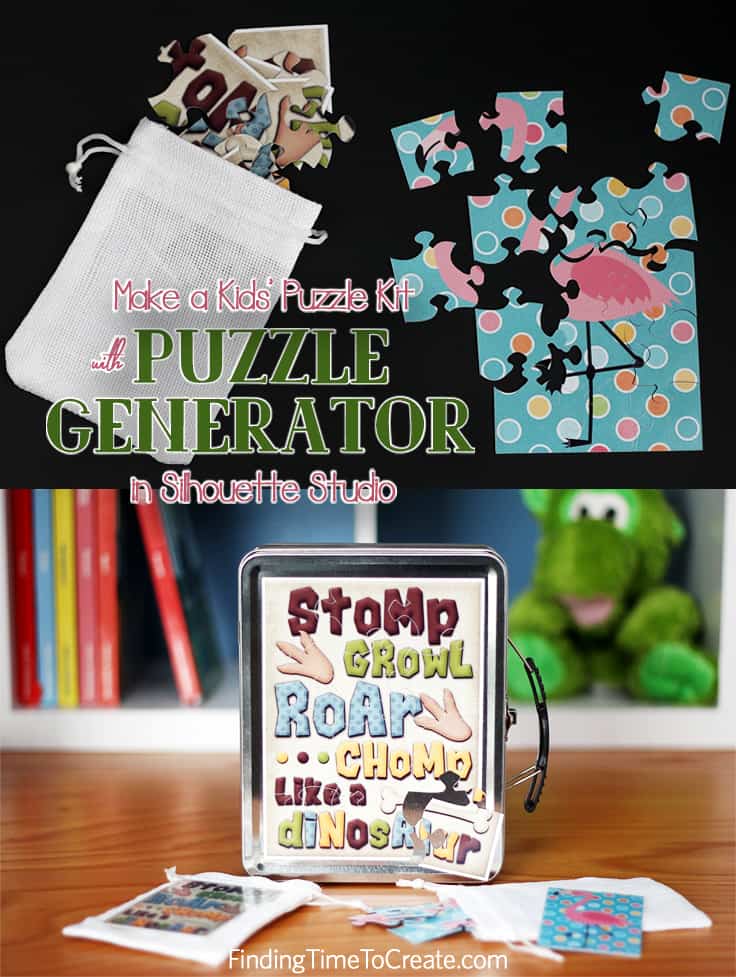 Kids Puzzle Kit with Silhouette Studio Puzzle Generator