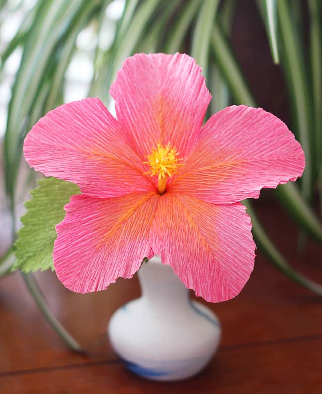 May Member Make: Crepe Paper Hibiscus Flowers - Lia Griffith
