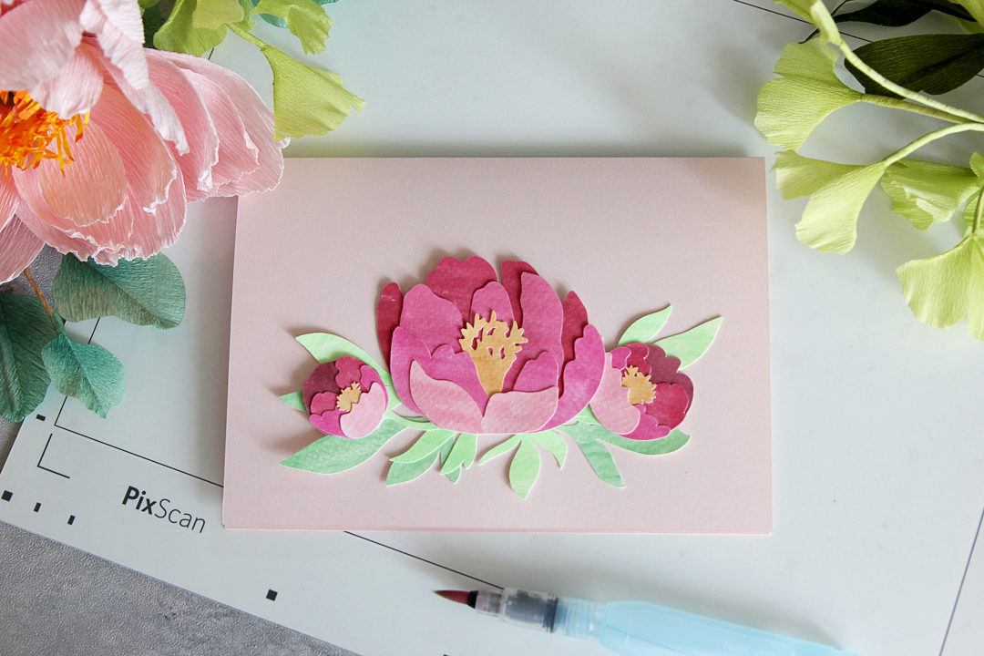 Layered Painted Card with PixScan - Finding Time To Create