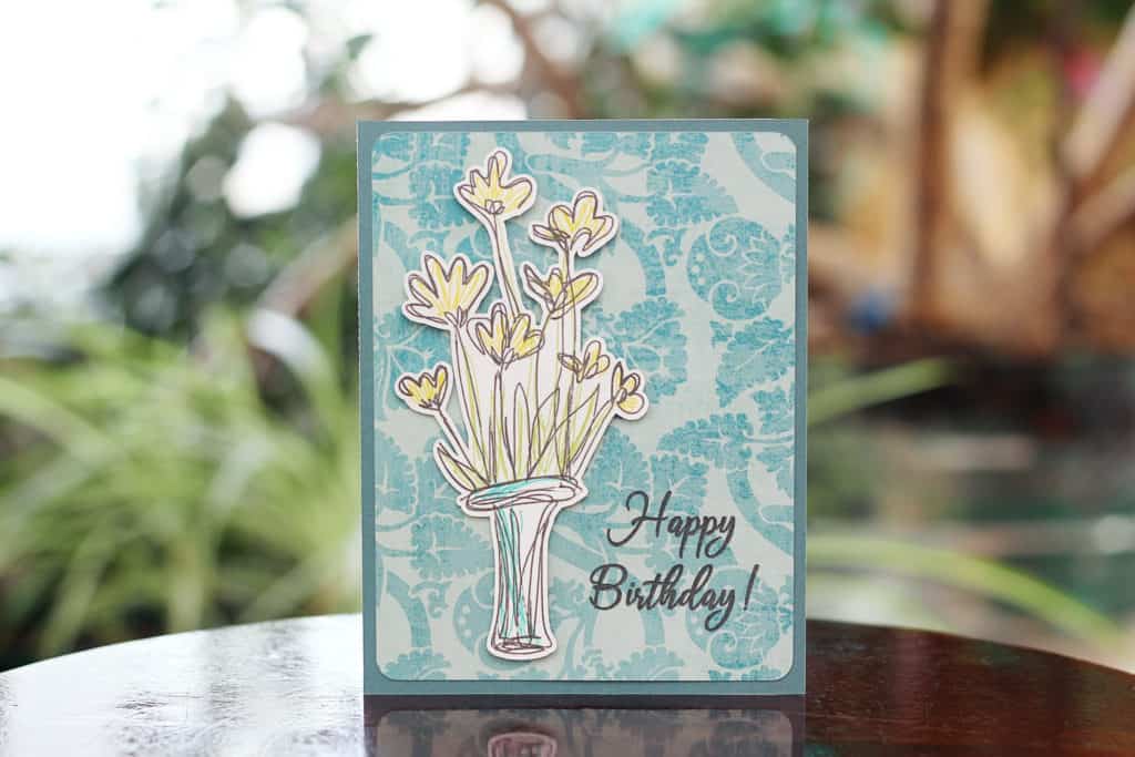 Multicolor Sketch Card - Silhouette Sketch Pen Class