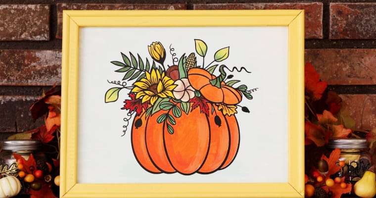 Painted Reverse Canvas Décor for Fall