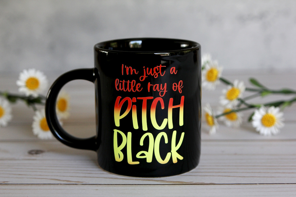 Quirky Mug with Color Change Vinyl