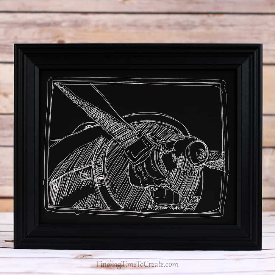 Scratchboard Airplane