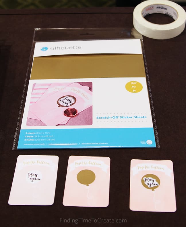 Scratch-off sticker sheets - gold ~ Silhouette 2016 New Release