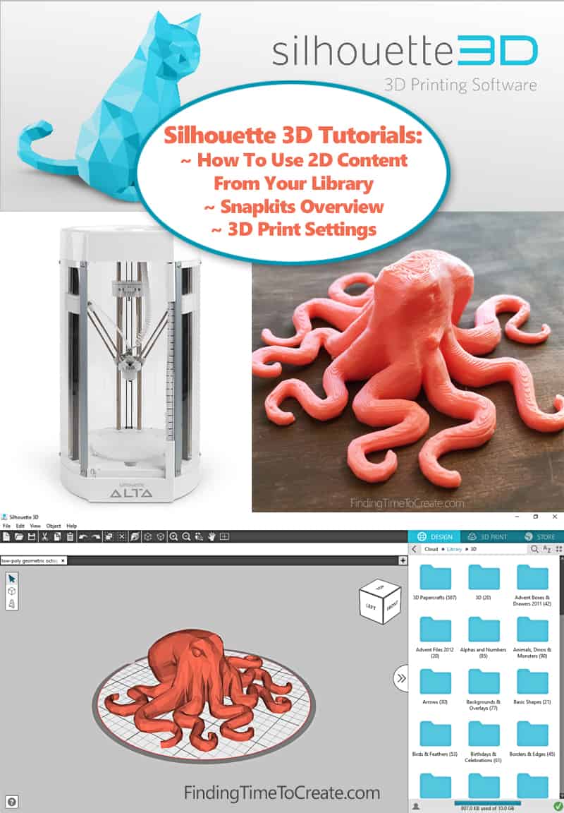 Silhouette 3D Software Tutorials - Finding Time To Create